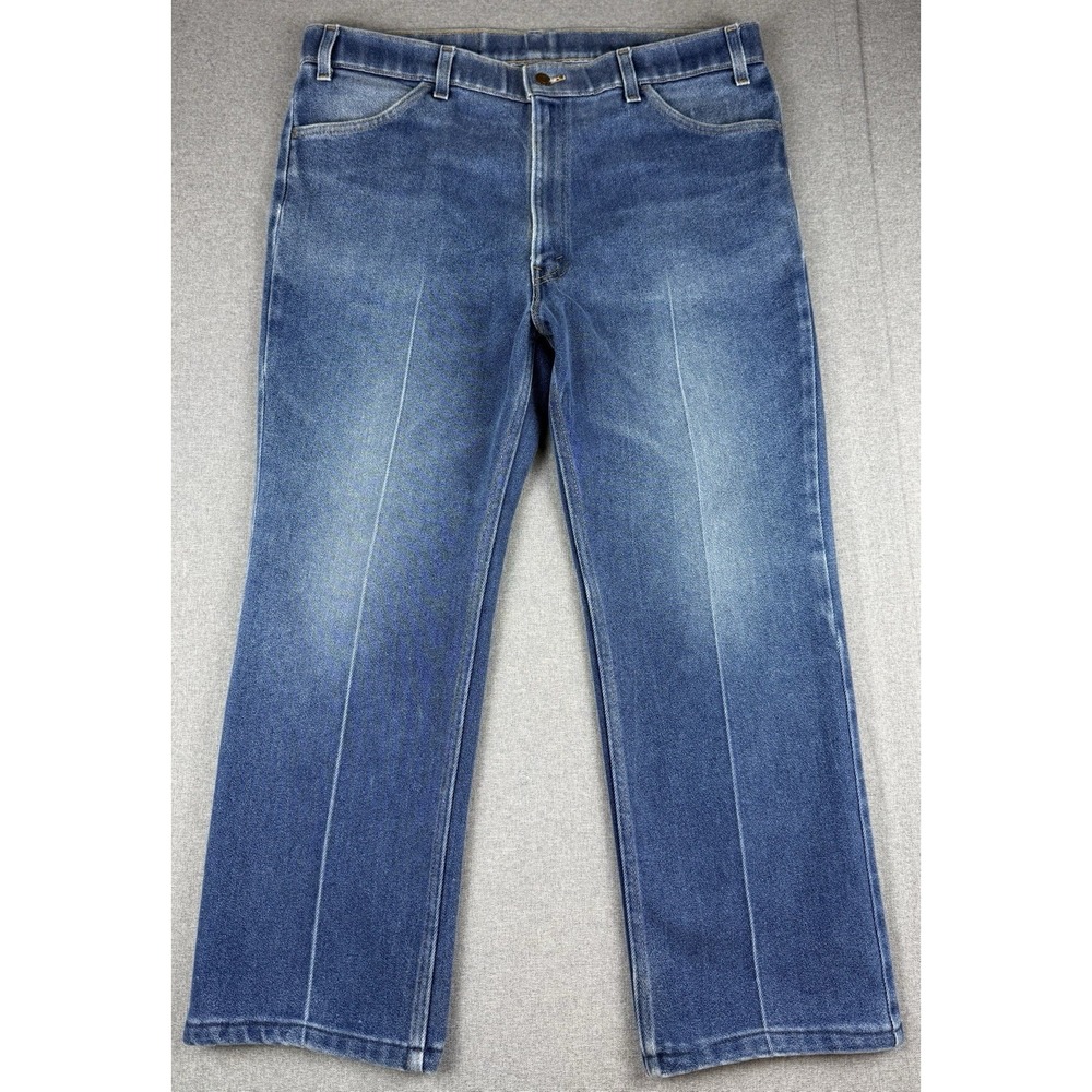 Vintage Levi's Action Jeans Mens 40x30 Blue Sta Prest Flare Leg USA Style